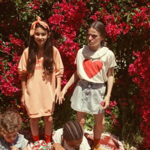 Camiseta Collar Écru Corazón PiuPiuChick