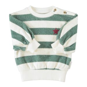 Sudadera Bebé  Rayas Verdes Piupiuchick