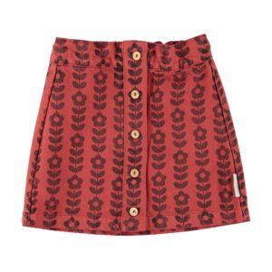 Minifalda Burdeos Flores Piupiuchick