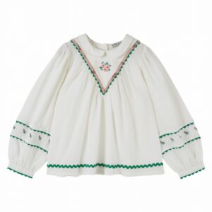 Blusa Étnica Bordado Verde Emile Et Ida