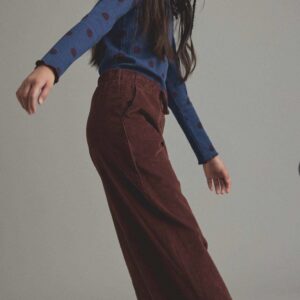 Pantalón Wide Leg Pana Arletk Chocolat Cozmo
