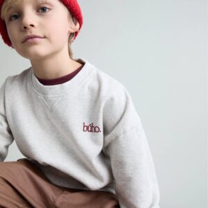 Sudadera Unisex Logo Ecru Melange Búho