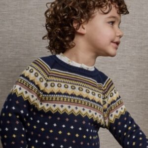 Jersey Jacquard Marino Castaña La Martinica